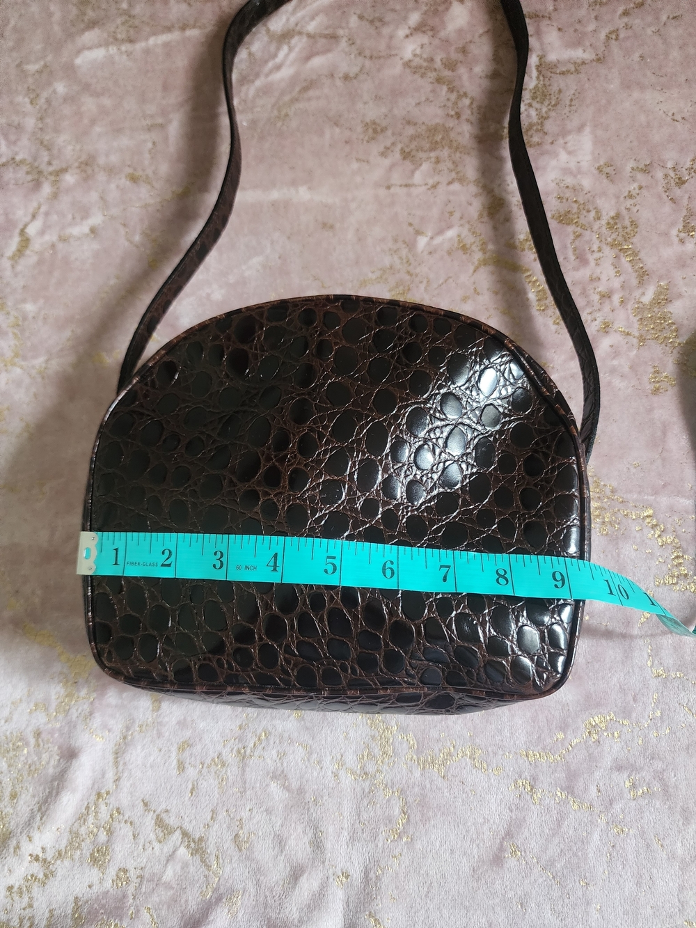 SALVATORE FERRAGAMO | Cross Body Leather Embossed Crocodile Bag - Picture 14 of 16